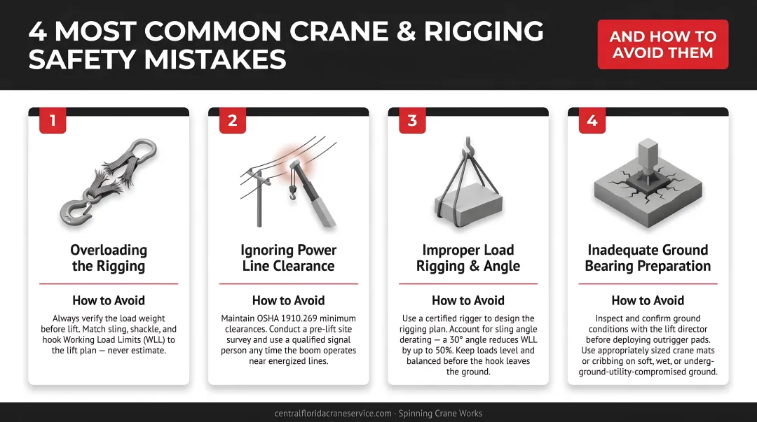 Four most common crane and rigging safety mistakes and how to avoid them