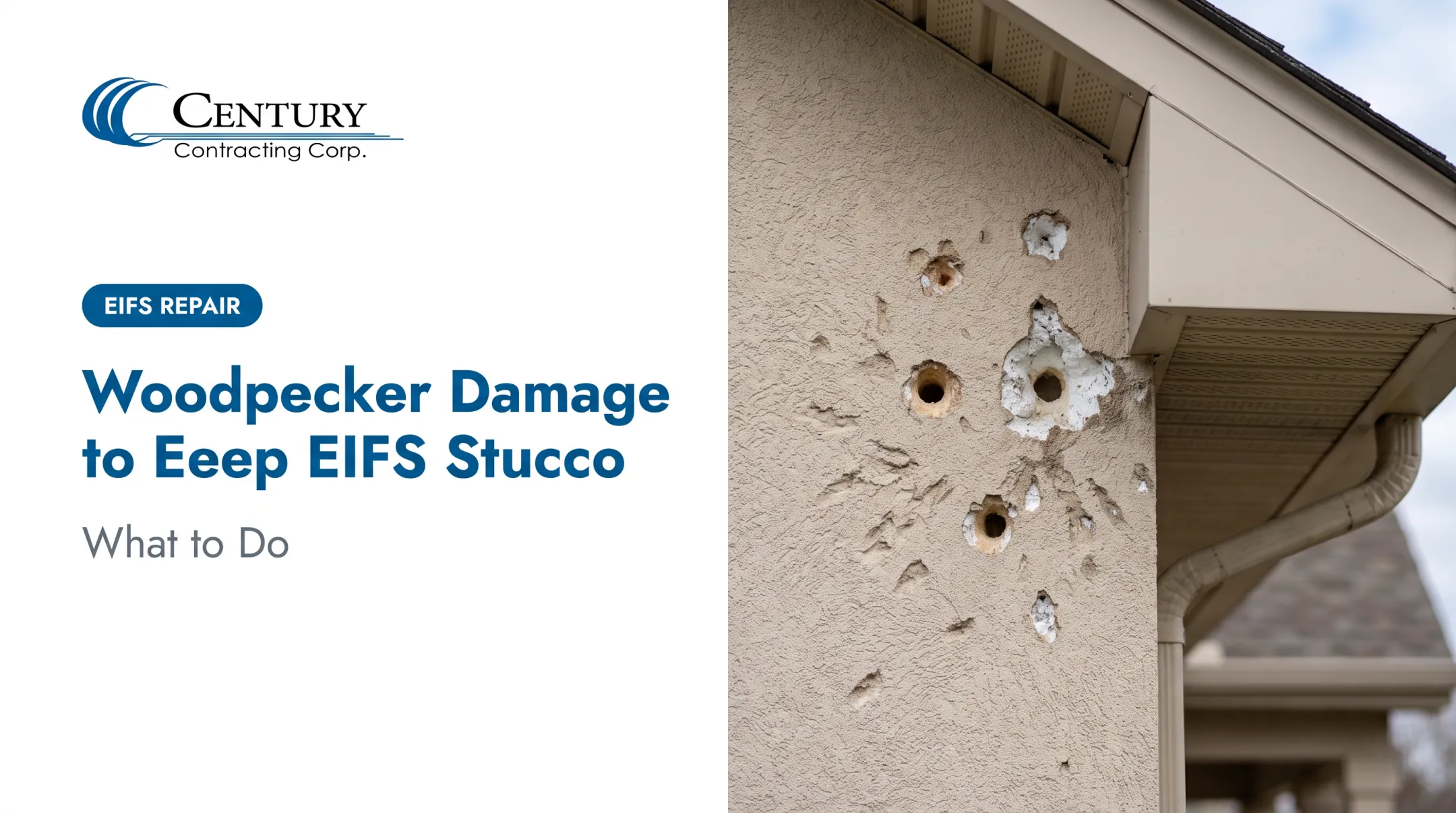 Woodpecker Damage to EIFS Stucco: What to Do