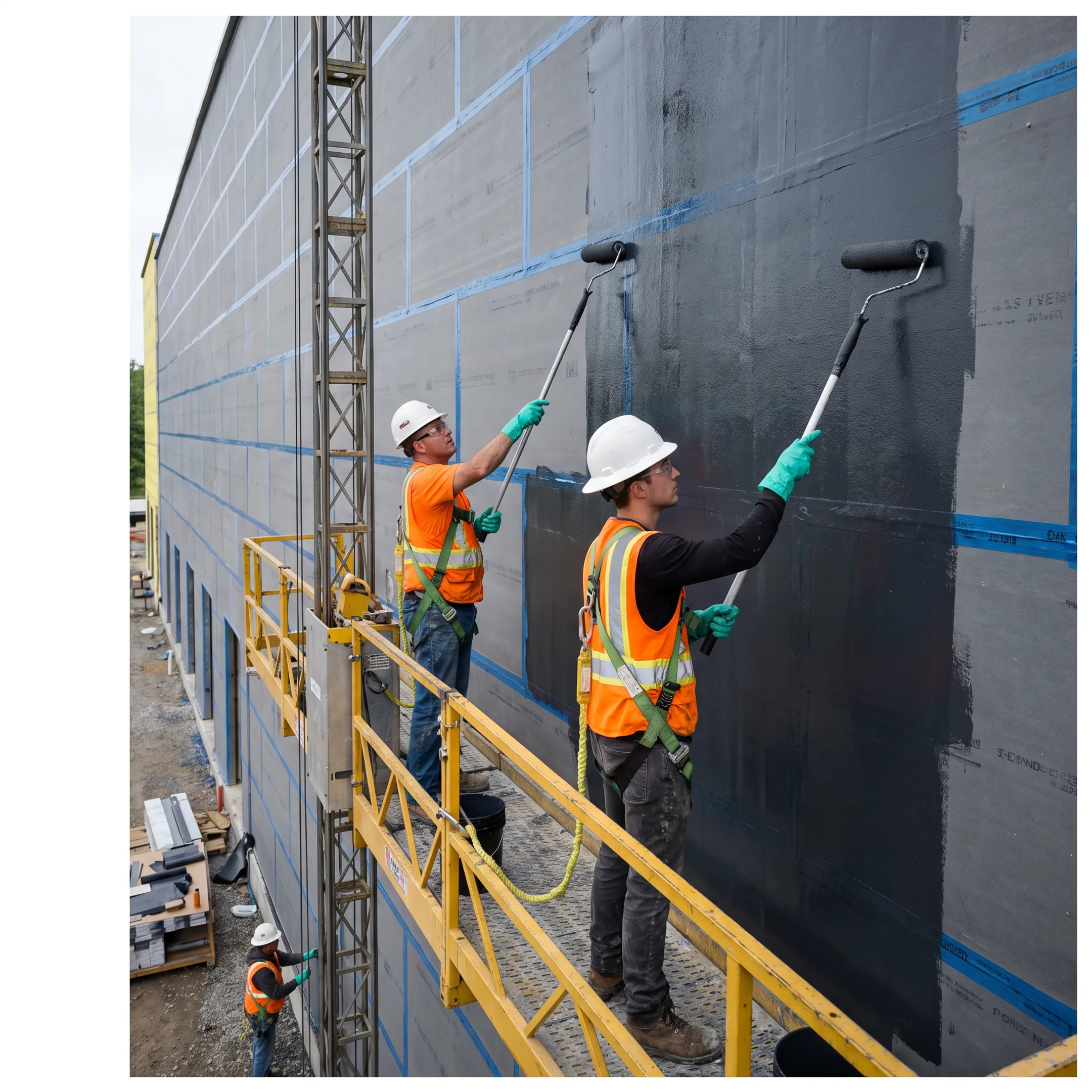 Air-Bloc 17MR Vapor-Permeable Air Barrier Installation