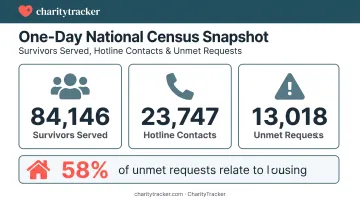 National domestic violence census statistics on survivors served and unmet needs