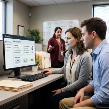 Nonprofit staff learning case management software