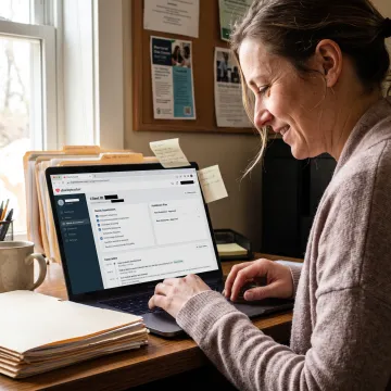 Case manager using digital client records