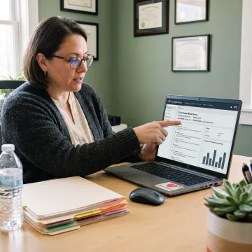 Case manager organizing secure digital client files