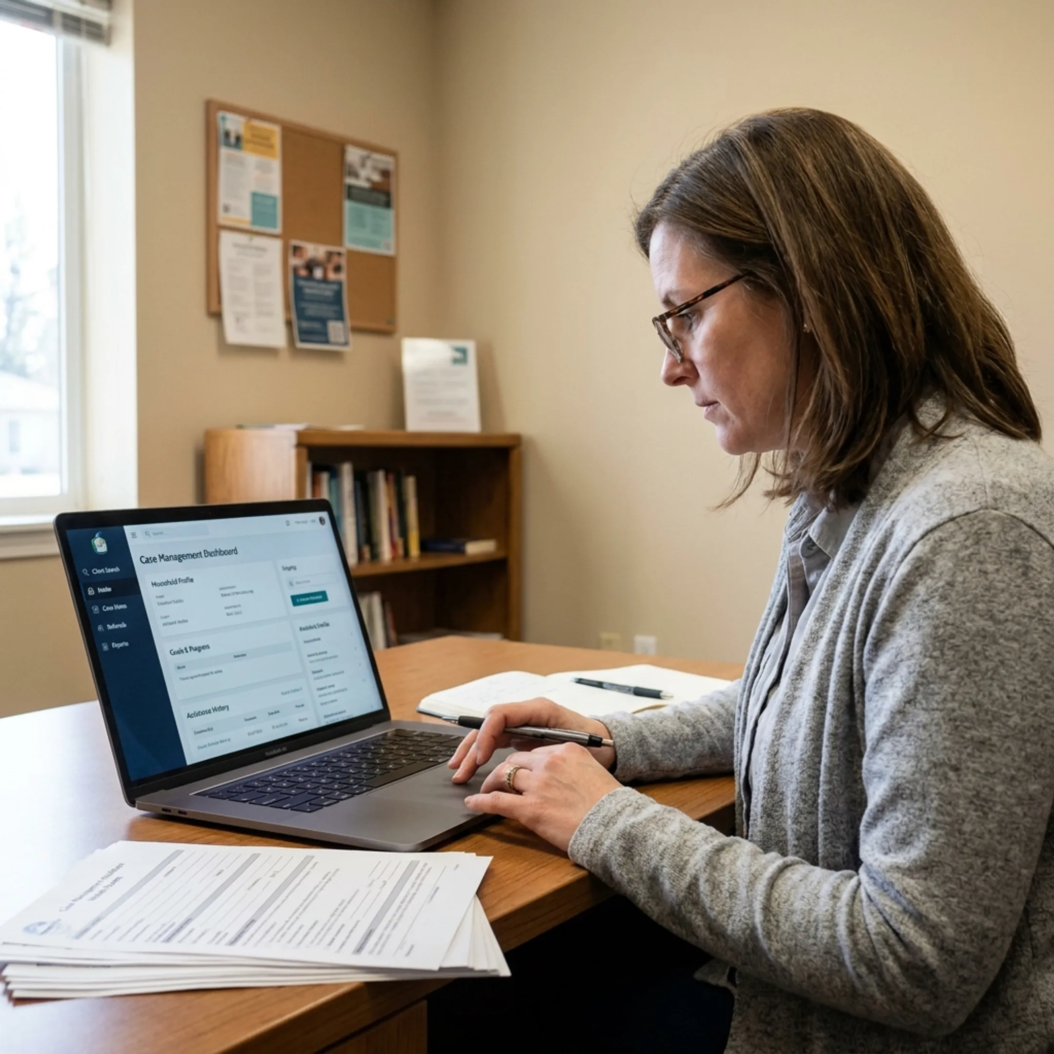 Ministry staff managing church benevolence and outreach records