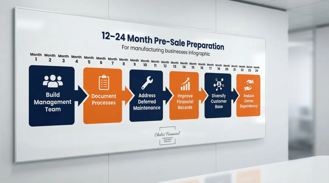 12 to 24 month manufacturing business pre-sale preparation timeline and checklist