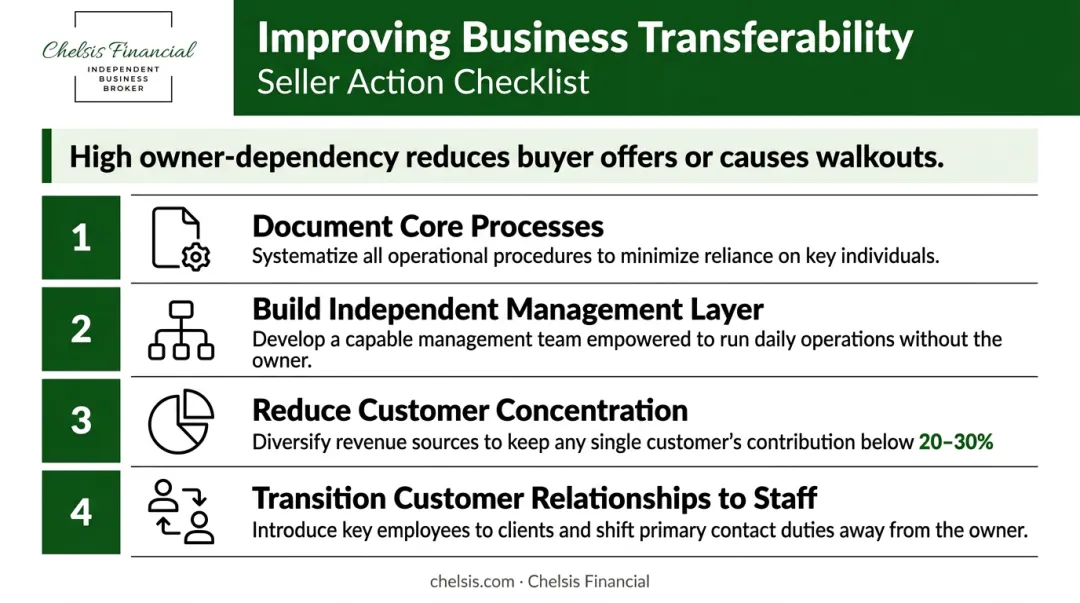 Four steps to improve business transferability before selling to buyers
