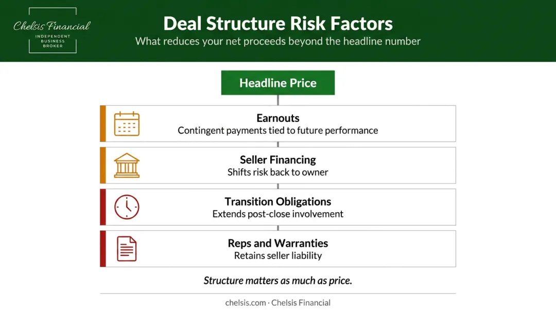 Deal structure risk factors sellers must evaluate beyond headline purchase price