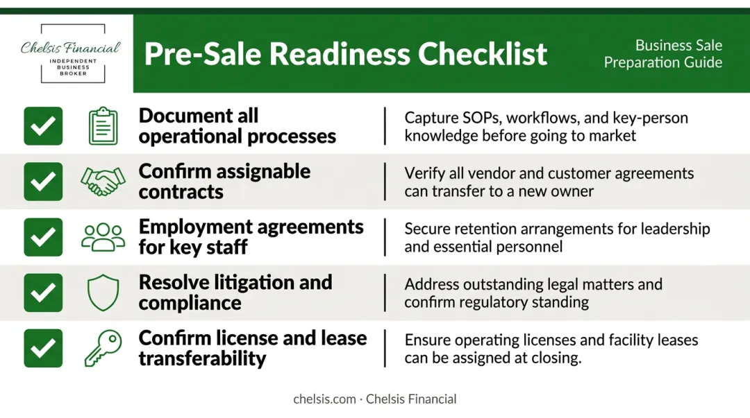 6-step pre-sale business preparation checklist for maximum sale value