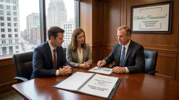 Chelsis Financial business broker consultation showing valuation assessment and client meeting