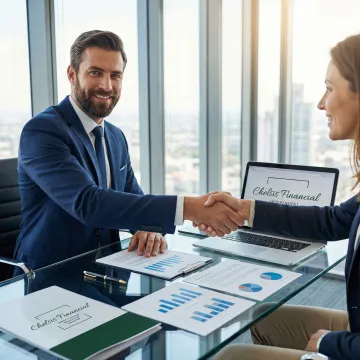 Business broker and client reviewing M&A documents in a Tacoma, WA office
