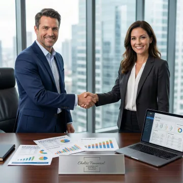 Infrastructure business owner meeting with M&A financial advisor to discuss sale strategy