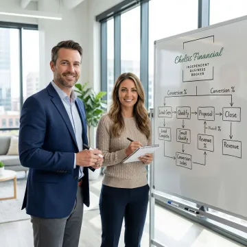 Business broker guiding a business owner through the steps of selling their business.