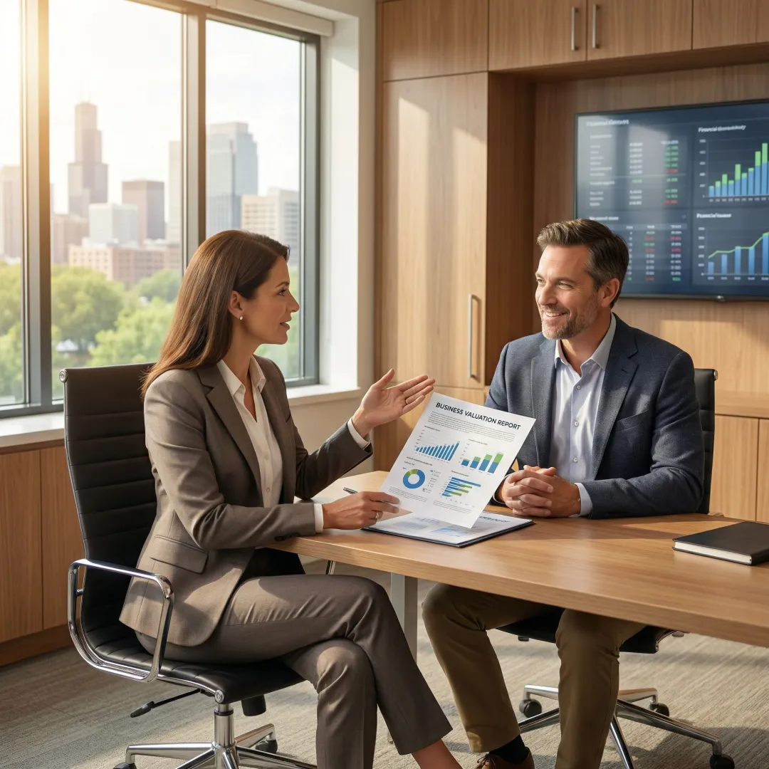 Chelsis Financial advisor guiding a business owner through a fast sale process