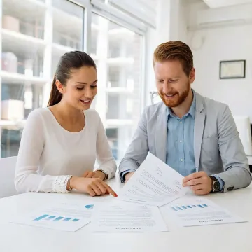 M&A advisor meeting with a business owner to discuss a company sale transaction