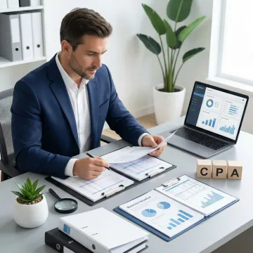 CPA reviewing business financial statements for a valuation assessment