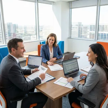 Business broker coordinating a business sale transaction with legal and financial advisors