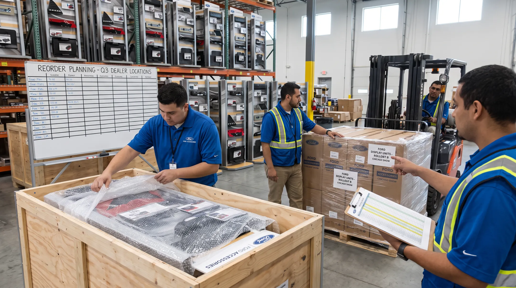 Chicago Show team managing recurring display fulfillment and rollout programs