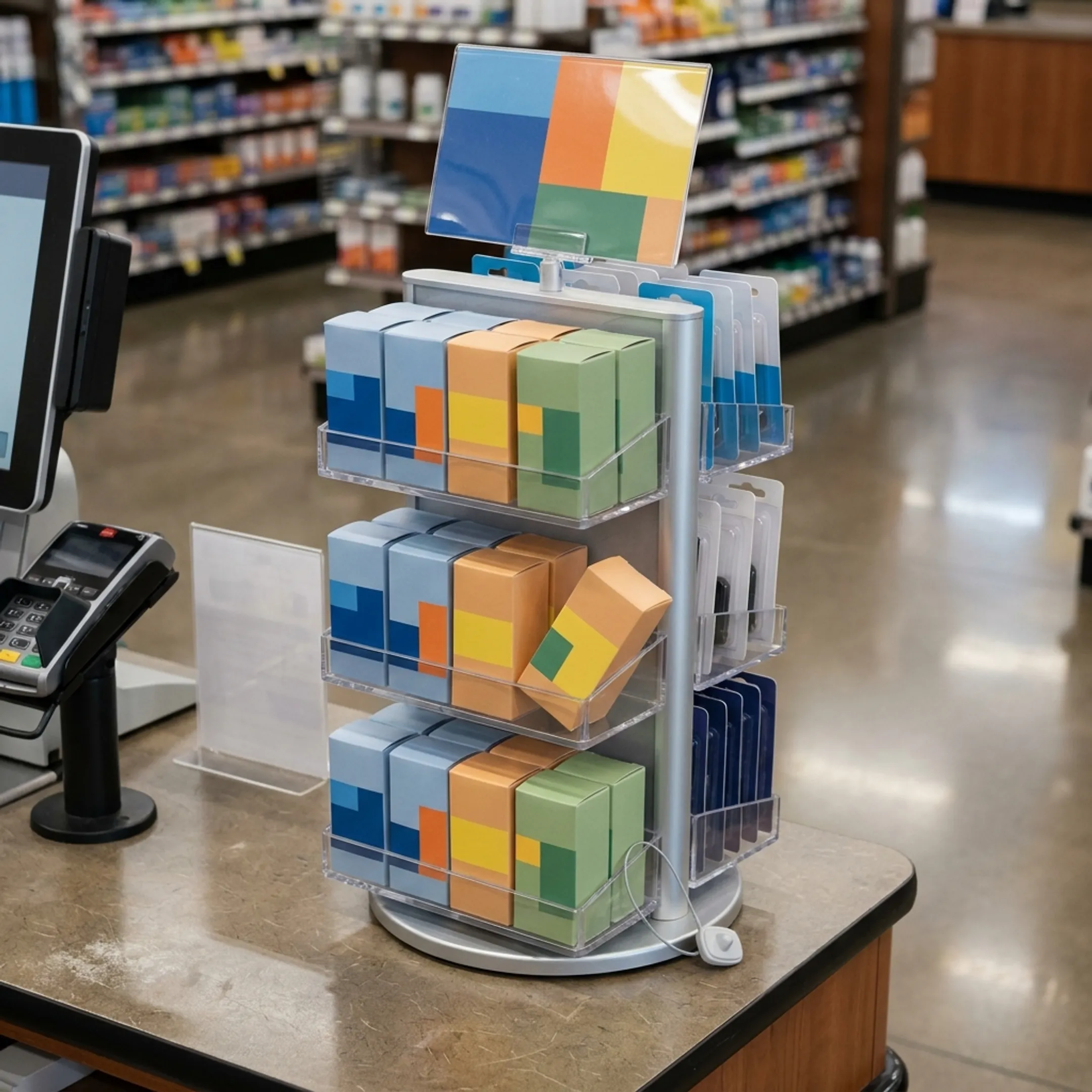 Consumer product rotating display