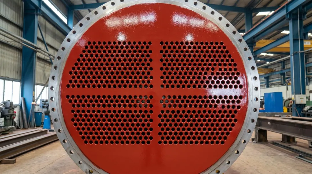 Industrial epoxy coating comparison showing general purpose versus immersion-rated chiller coating