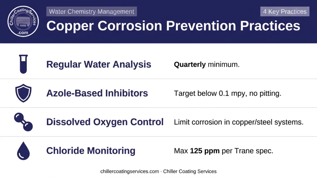 Chiller water chemistry control four key practices for copper corrosion prevention