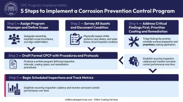 5-step corrosion prevention and control program implementation process flow diagram