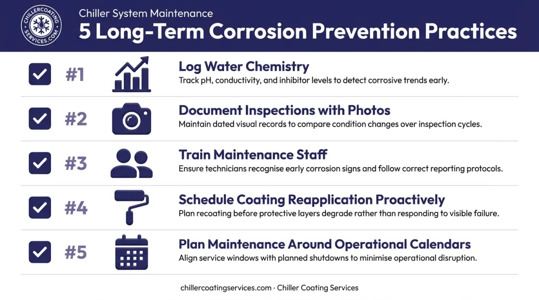 Five chiller corrosion prevention best practices checklist for long-term system protection