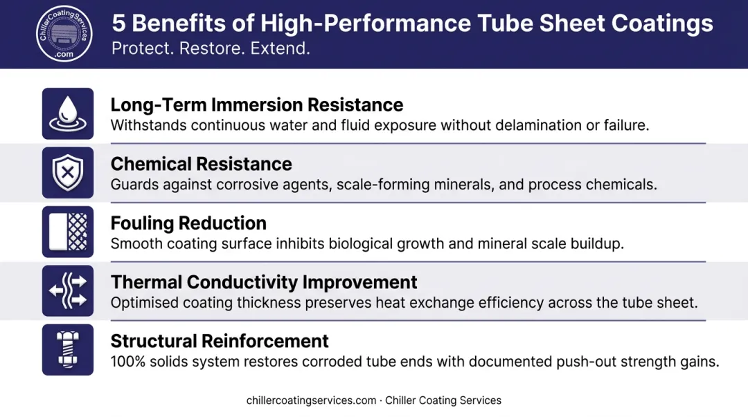 Five key benefits of protective tube sheet coating for chiller corrosion prevention
