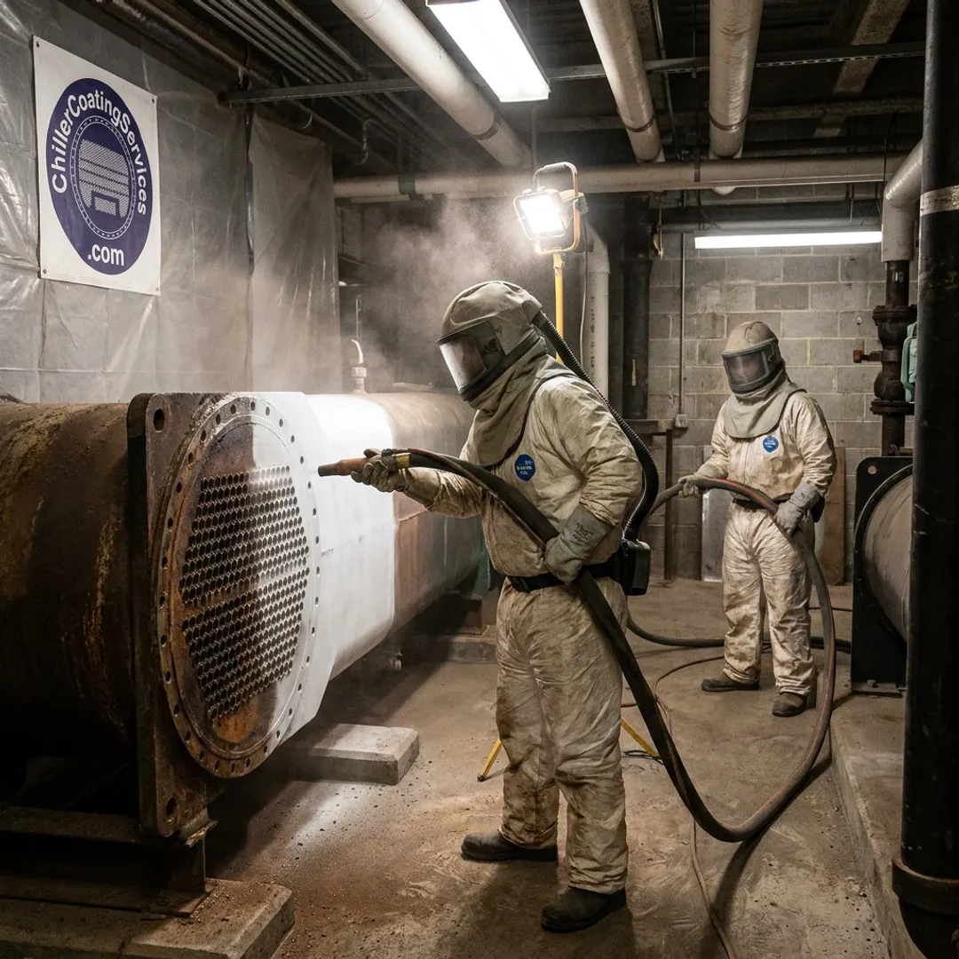 Industrial surface preparation before protective coating