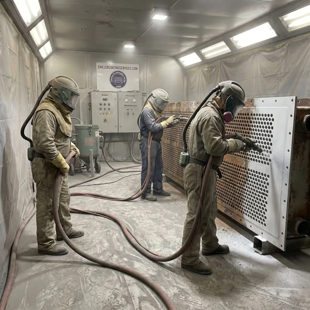 Industrial surface preparation and coating work