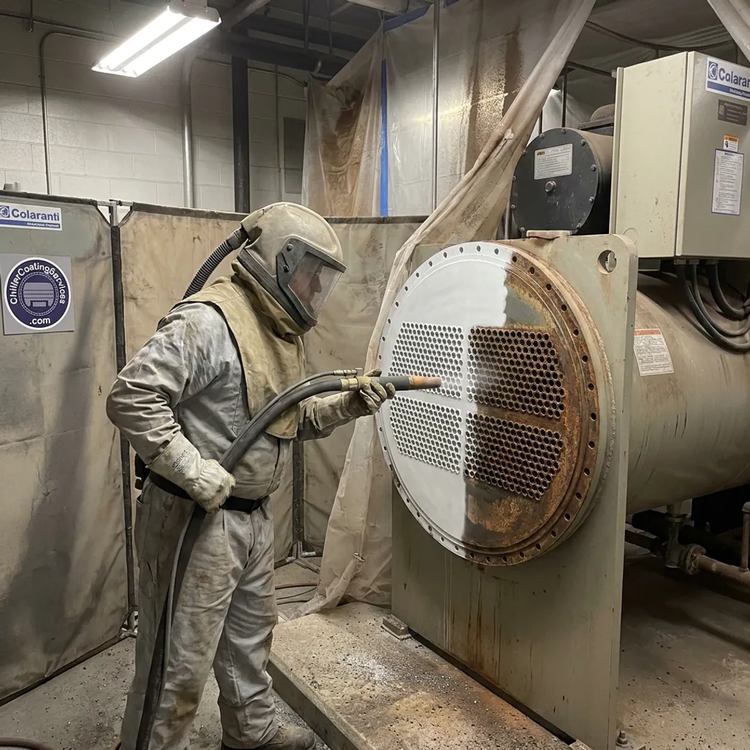 Industrial chiller sandblasting contractor