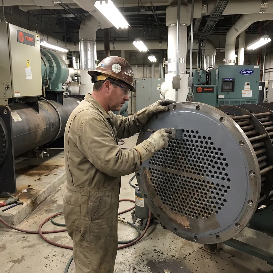 Industrial chiller system restoration
