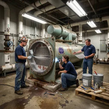 Commercial chiller restoration work