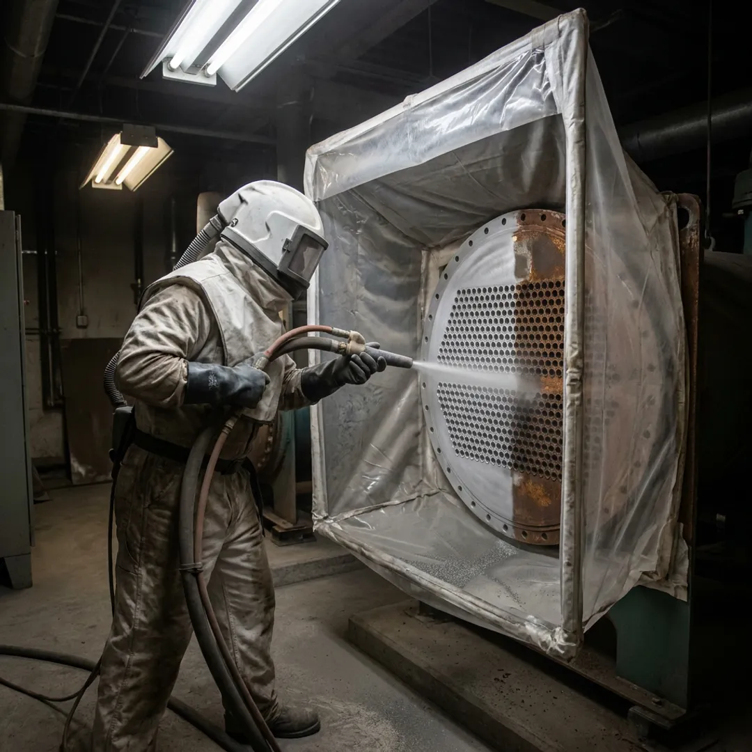 Industrial Sandblasting Services for Chiller Systems