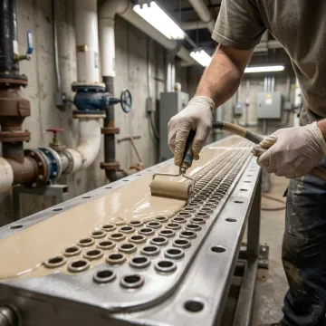Chiller tube sheet protective coating