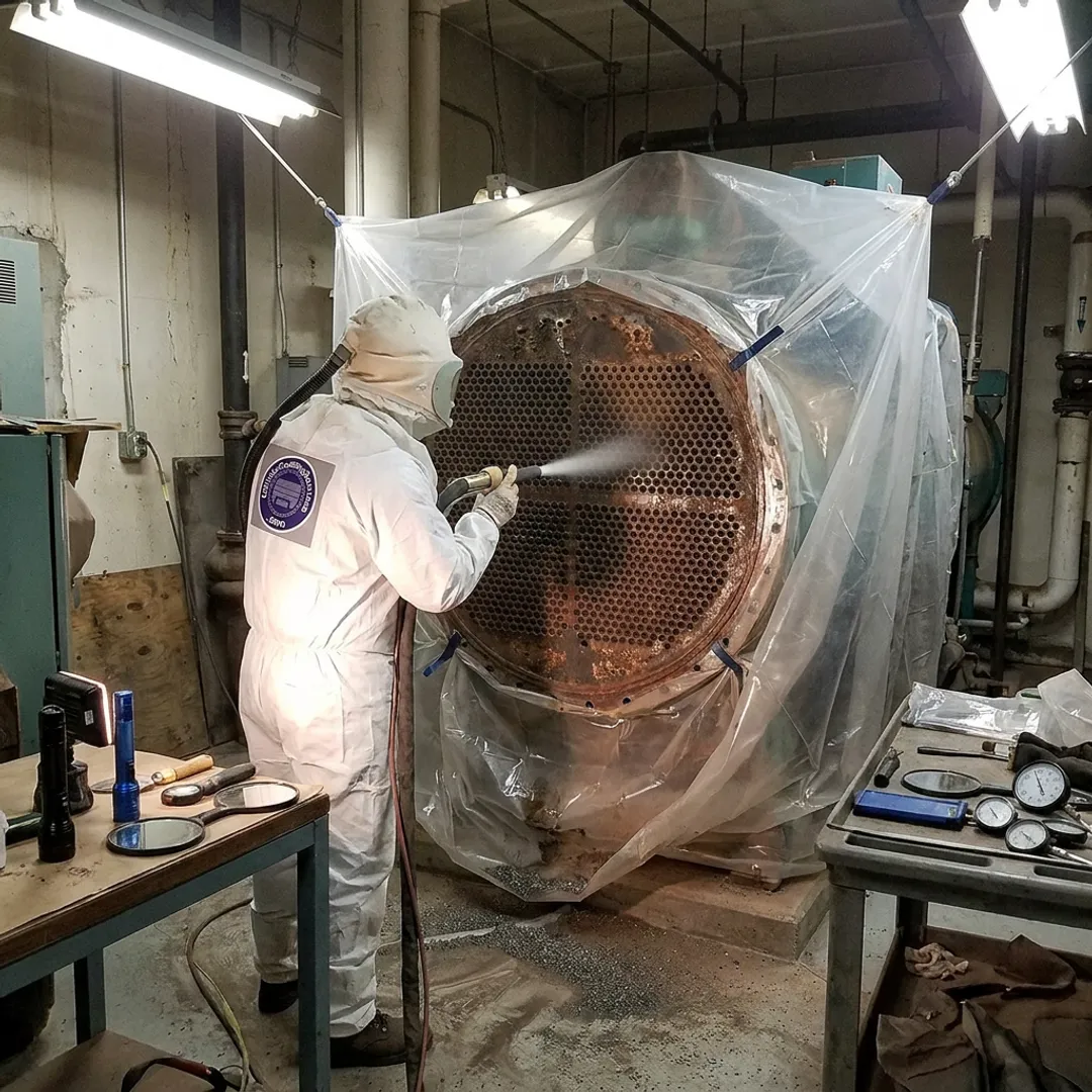 Industrial chiller surface preparation