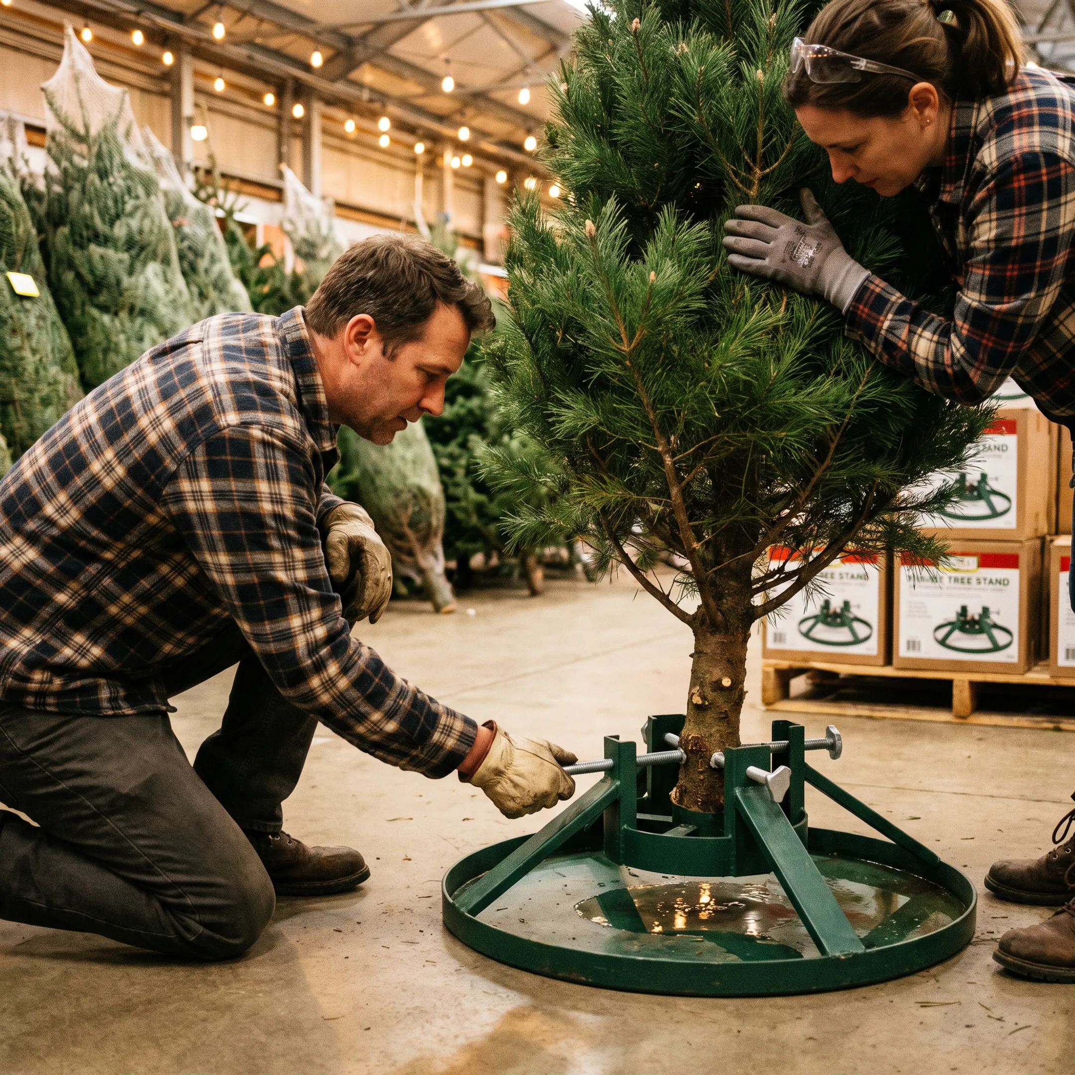 Commercial Christmas tree display