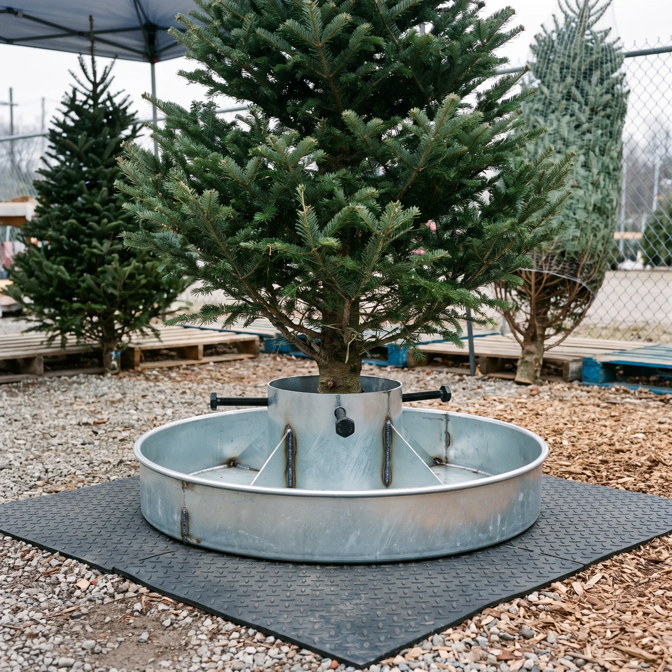 Christmas tree retail display