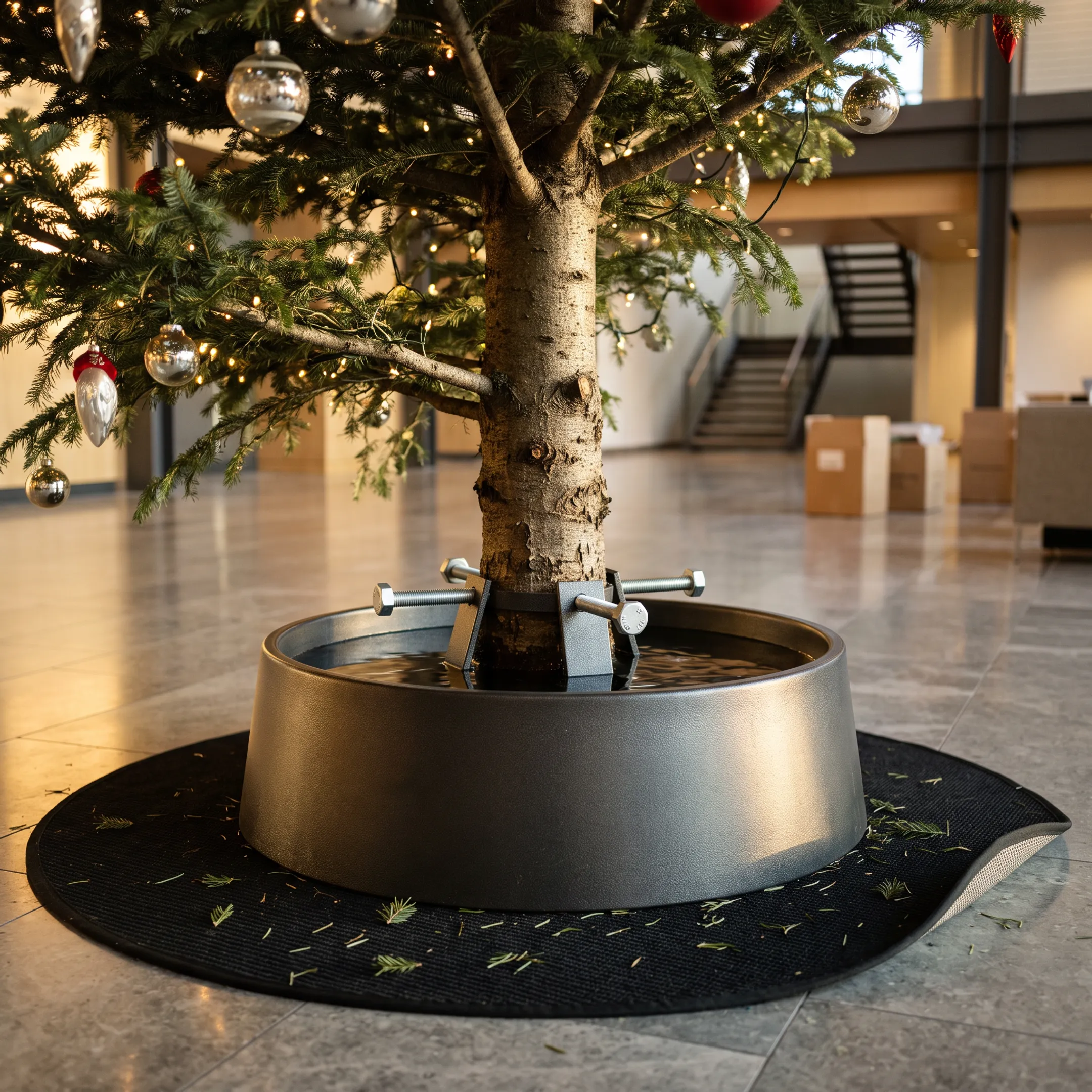 Commercial Christmas tree installation