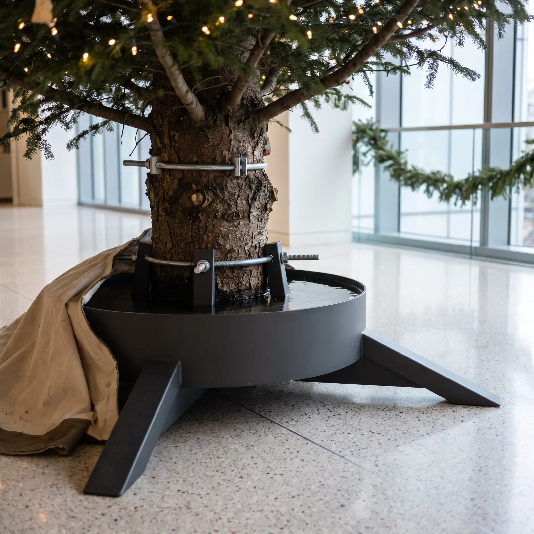Commercial Christmas tree installation