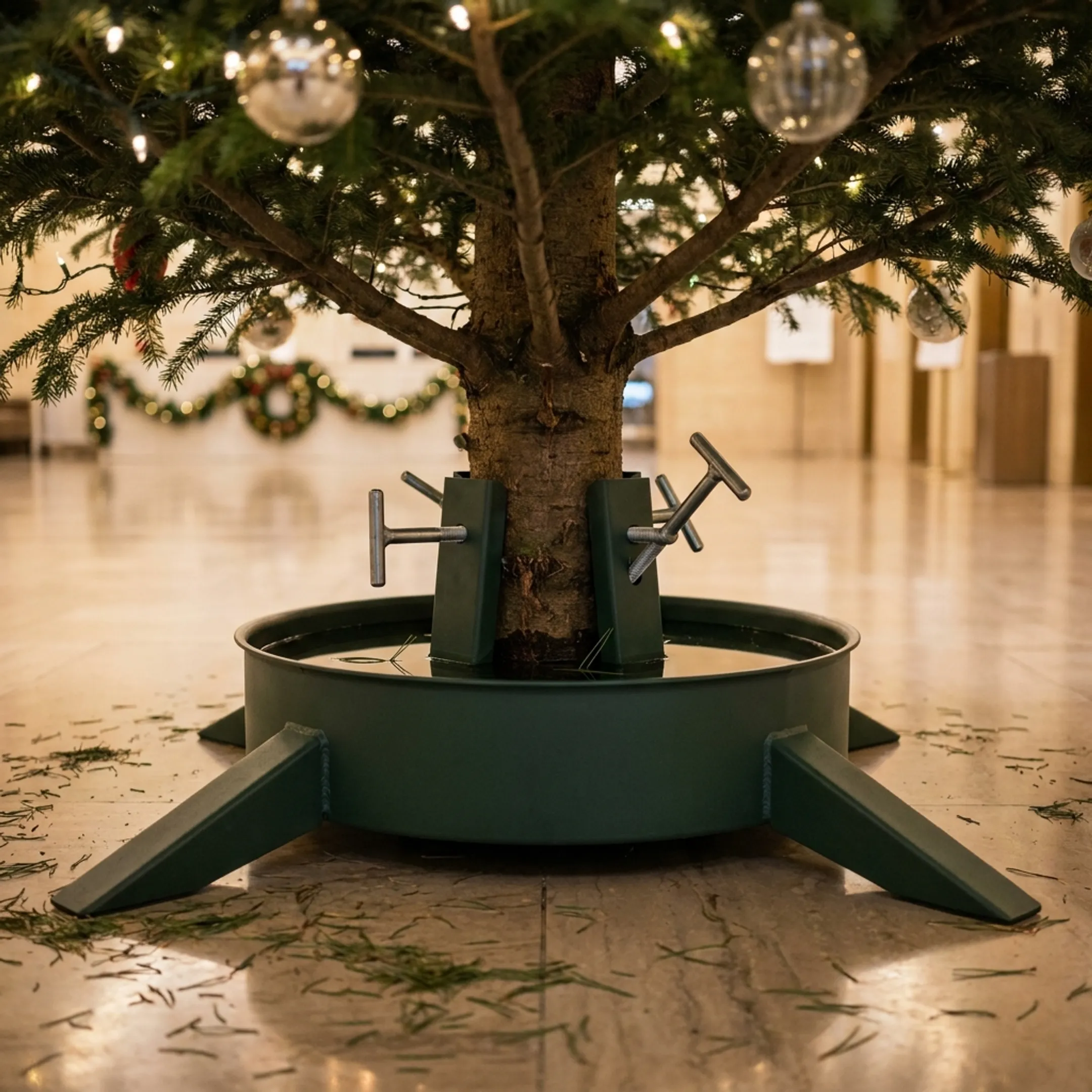 Commercial Christmas tree installation