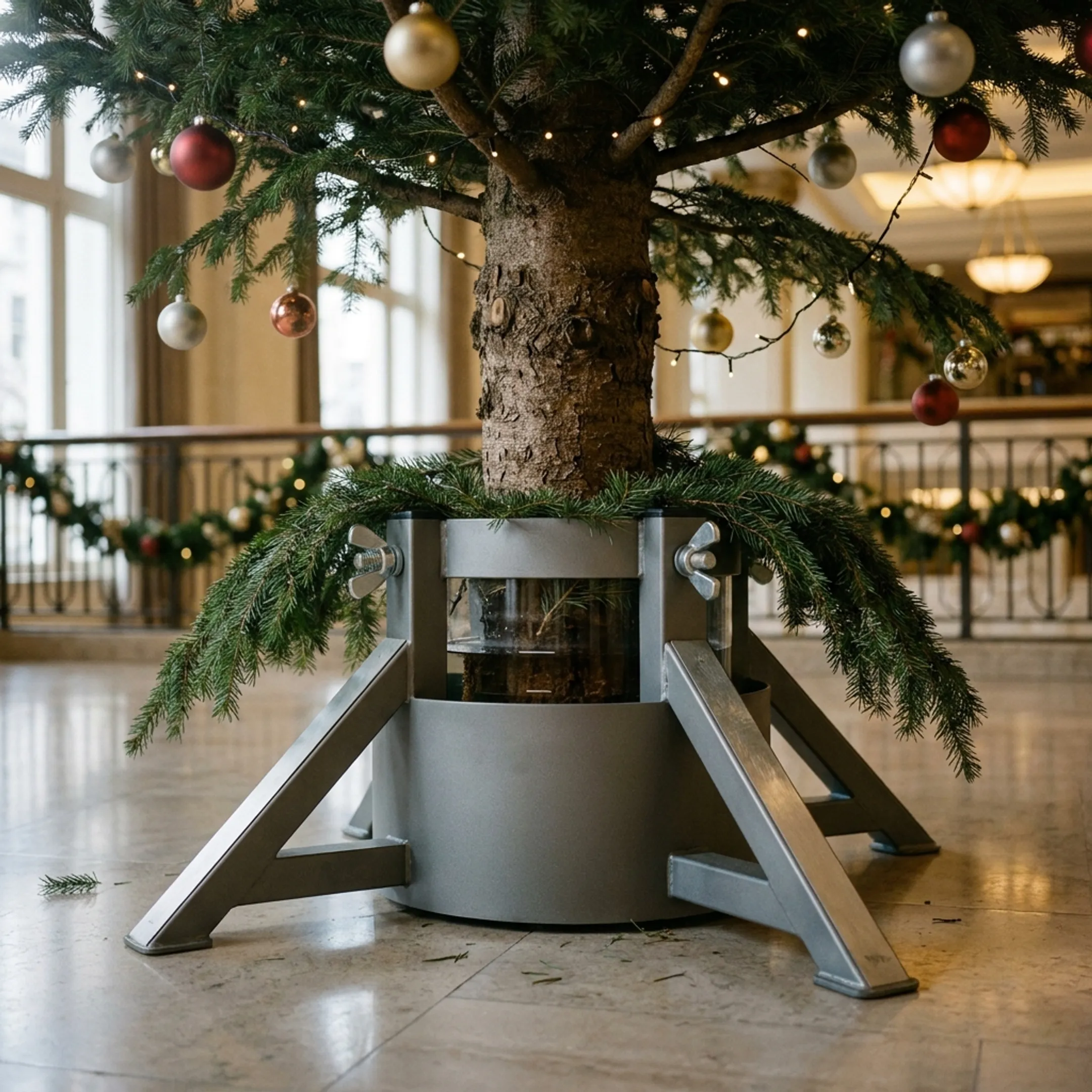 Commercial Christmas tree installation