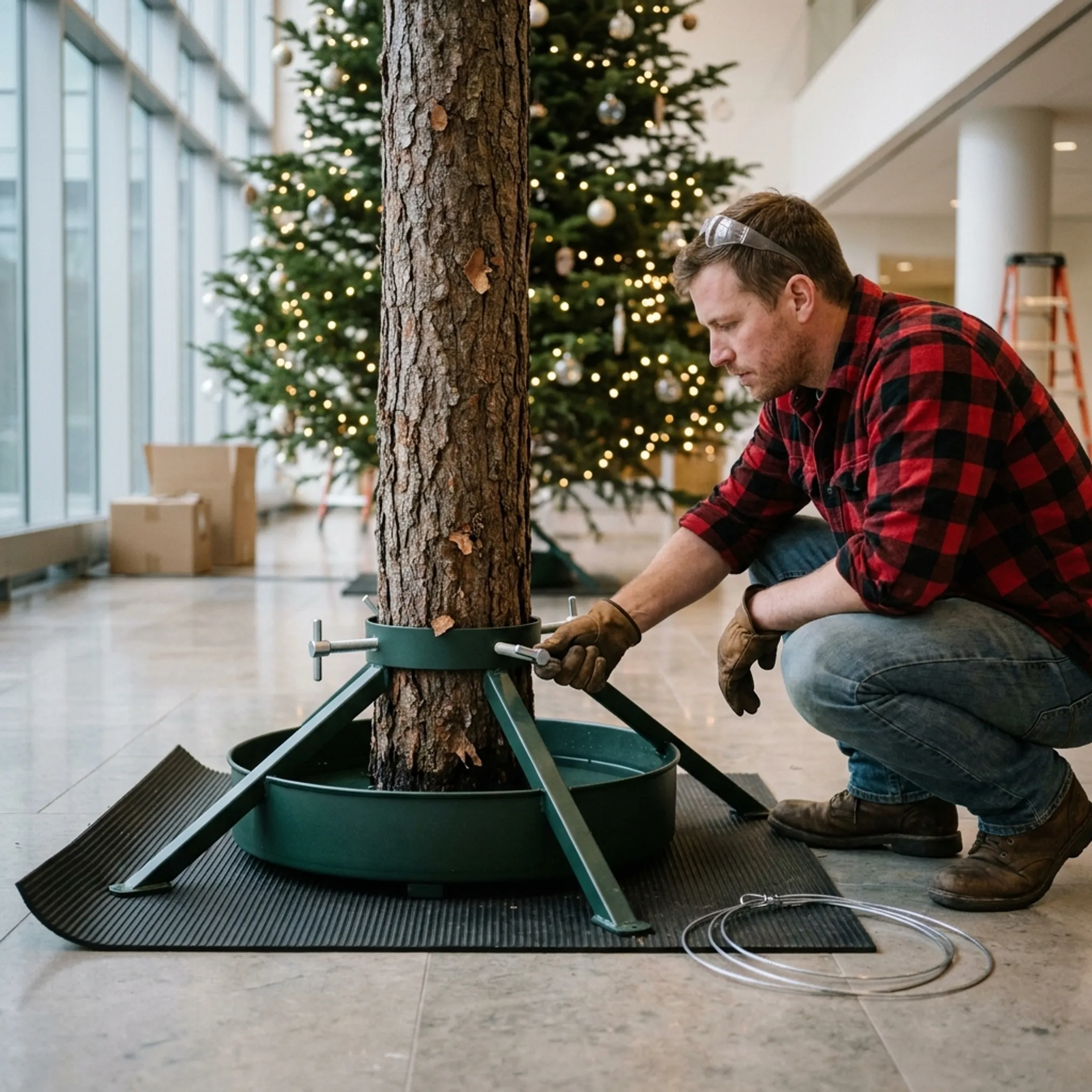 Commercial Christmas tree display