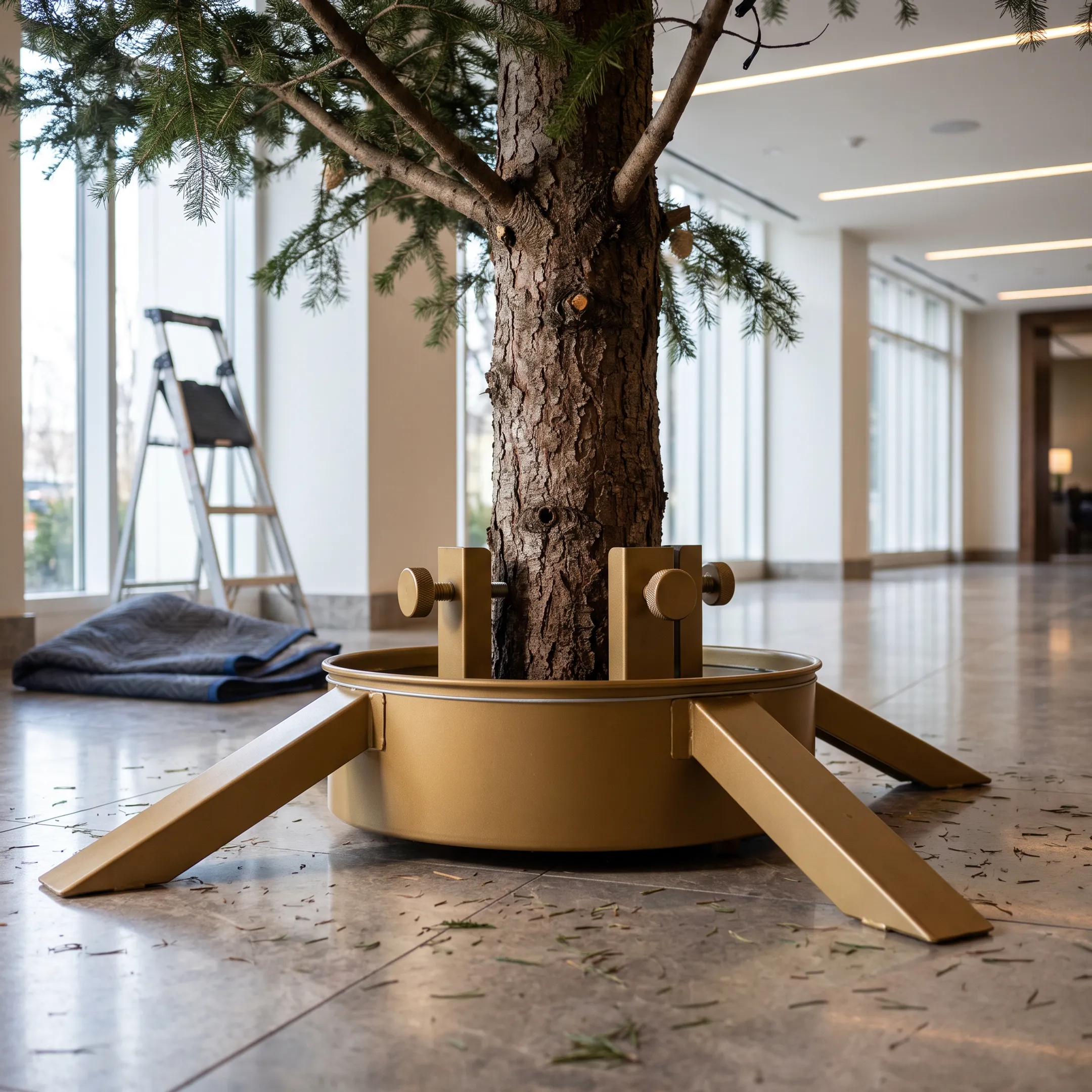 Commercial Christmas tree installation