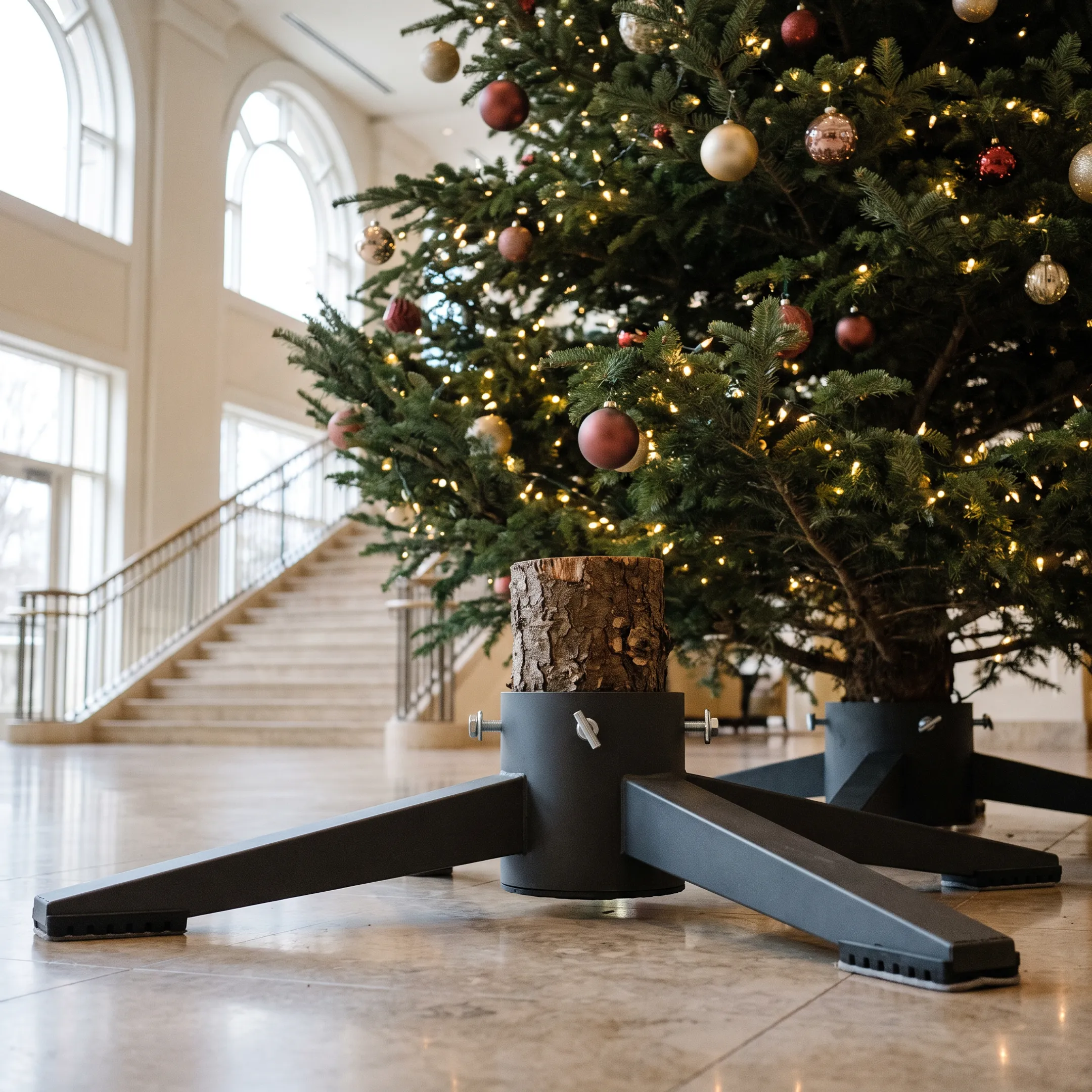 Commercial Christmas tree installation