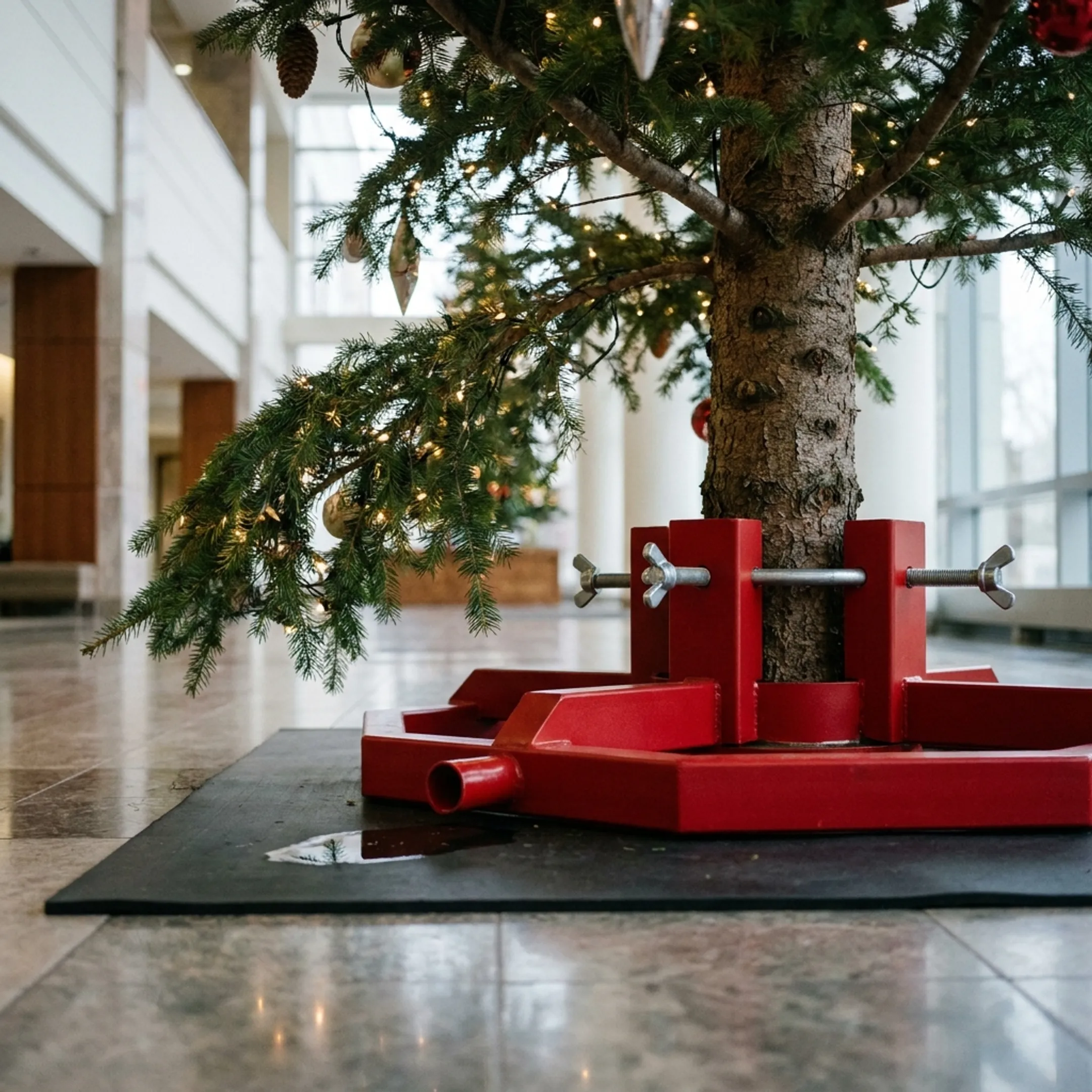Commercial Christmas tree installation