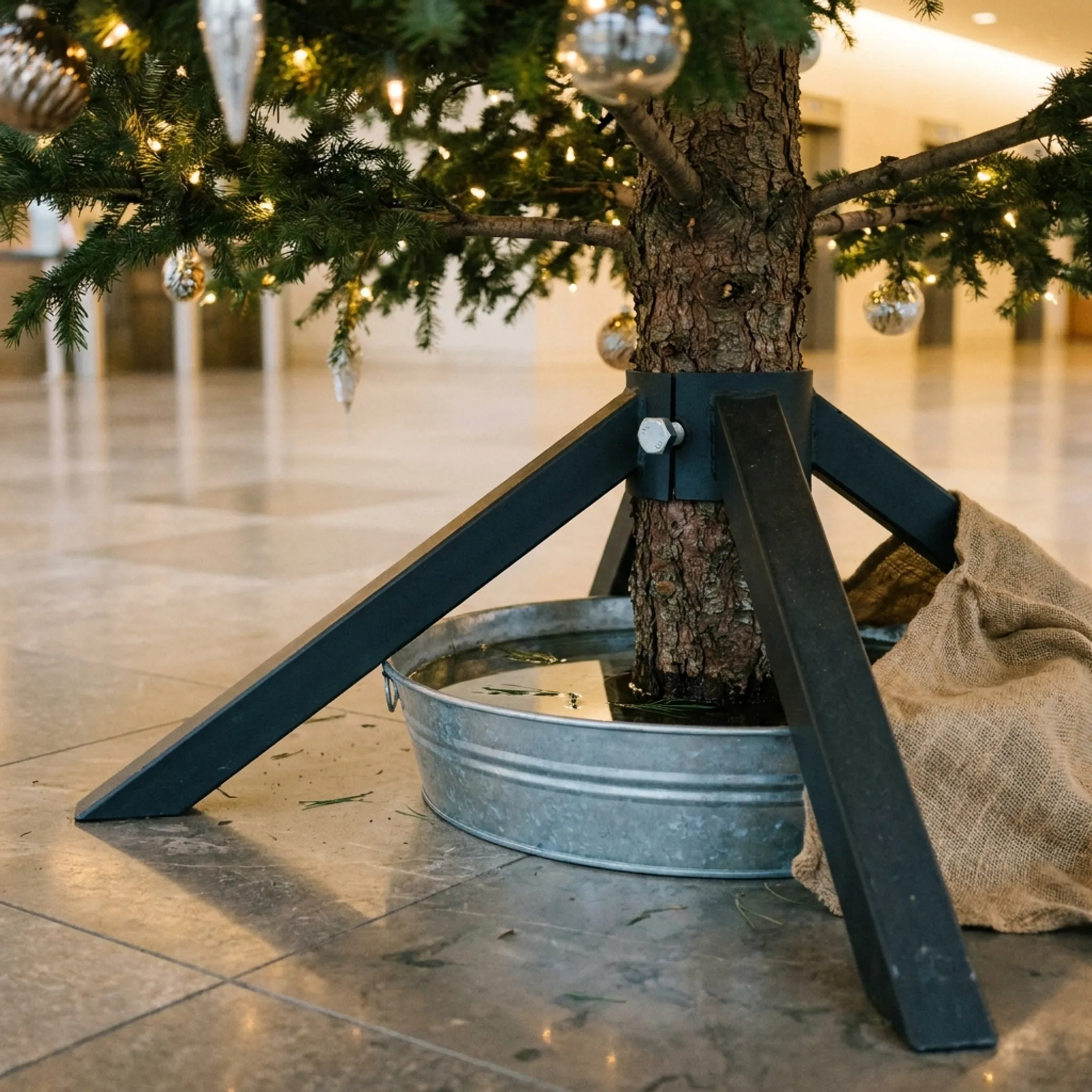 Commercial Christmas tree installation