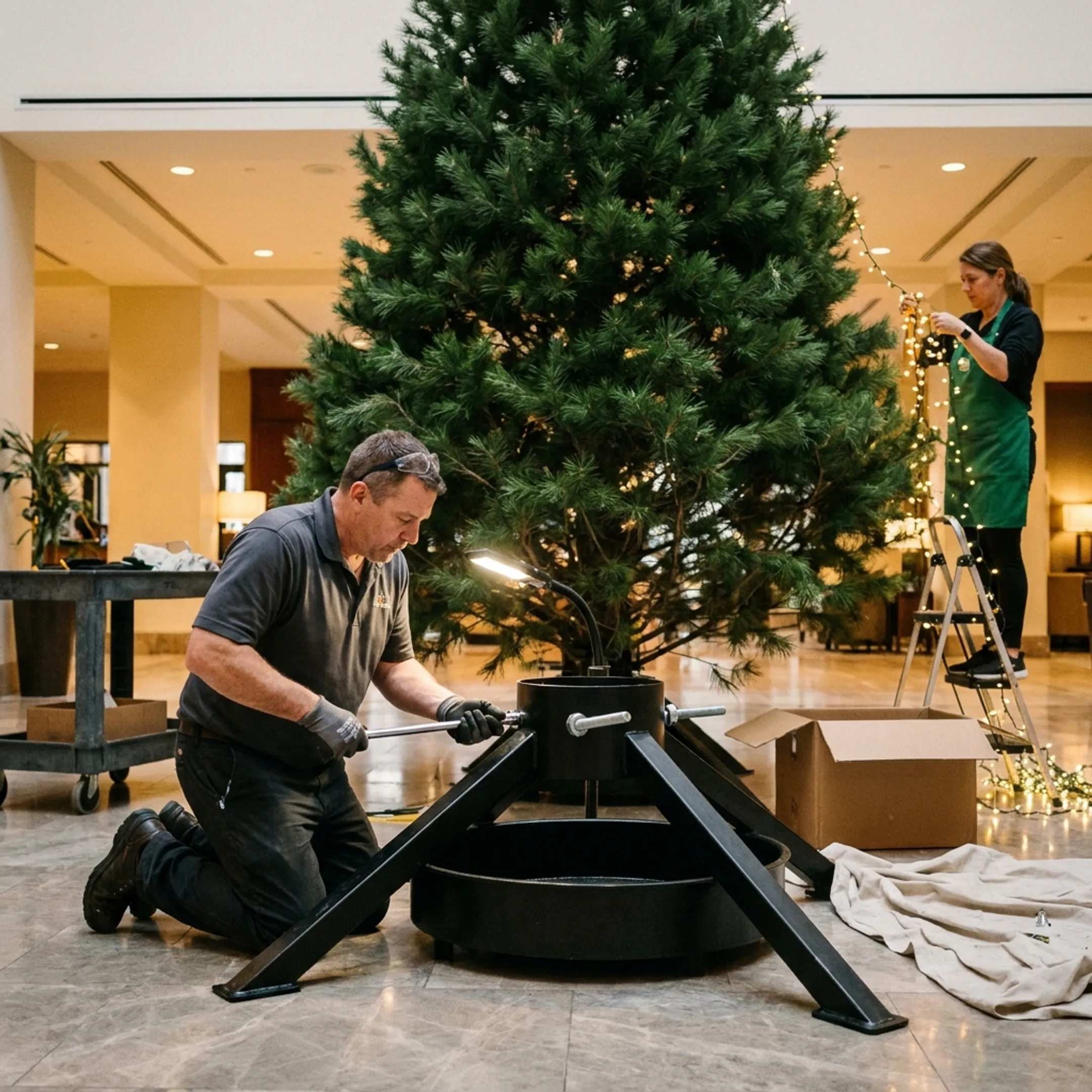 Commercial Christmas tree users