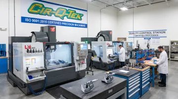 Cir-Q-Tek certified precision CNC machining production facility floor