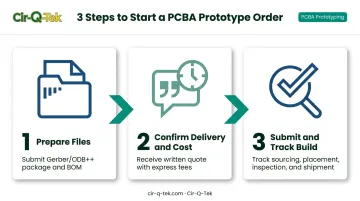 Three-step PCBA prototype ordering process from files to shipment
