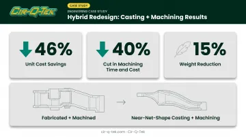 Hybrid casting and machining case study cost time and weight savings